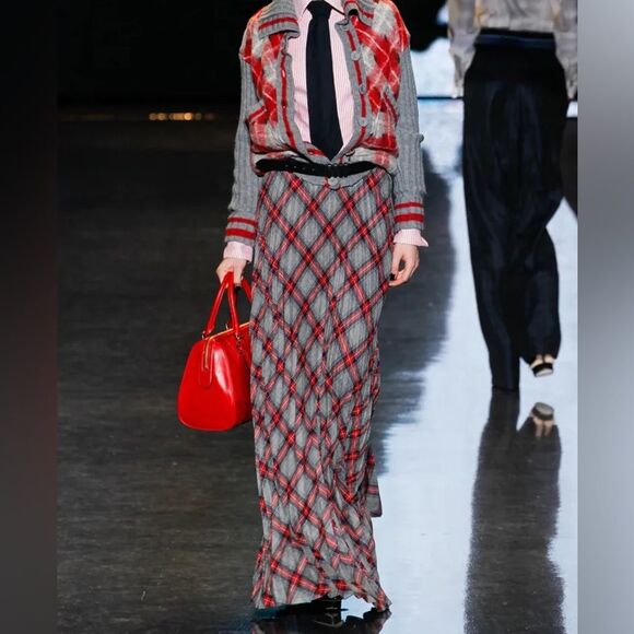 L.A.M.B. Red Leather Satchel Handbag Gwen Stefani 2011 Bag Purse Top Handle - Picture 2 of 14